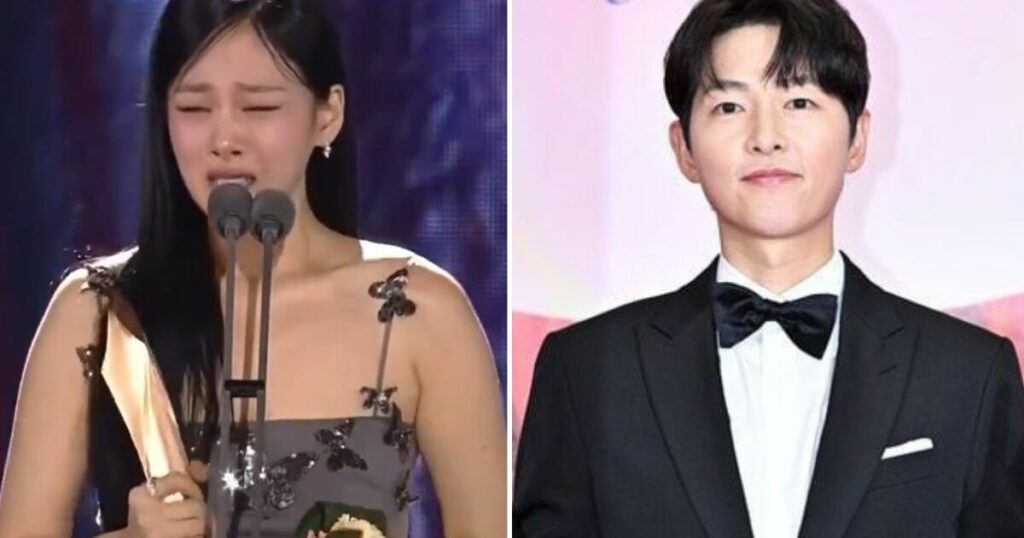 Song Joong Ki devient viral pour sa réaction au discours d'acceptation de BIBI aux Baeksang Awards