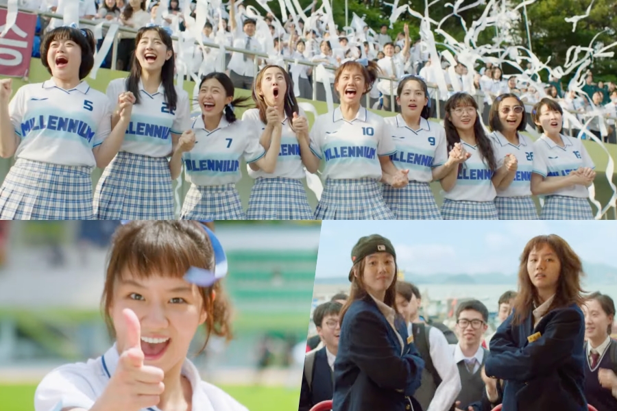 Hyeri, Park Se Wan et d'autres expriment leur passion pour la danse à travers le cheerleading dans la bande-annonce du nouveau film « Victory »