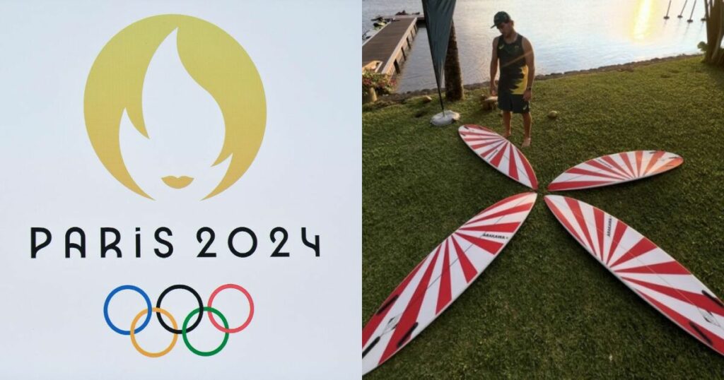 La planche de surf Rising Sun Flag d'un surfeur australien fait face à une forte réaction de la part de la Corée