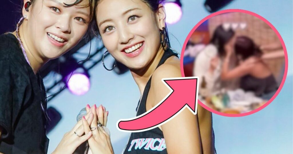 Jihyo de TWICE embrasse inopinément Jeongyeon sur les lèvres